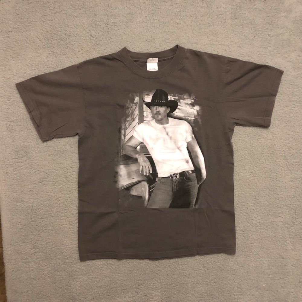 Vtg Trace Adkins Dangerous Man‎ Tour 2006 T-Shirt Mens Medium Gray Country Music